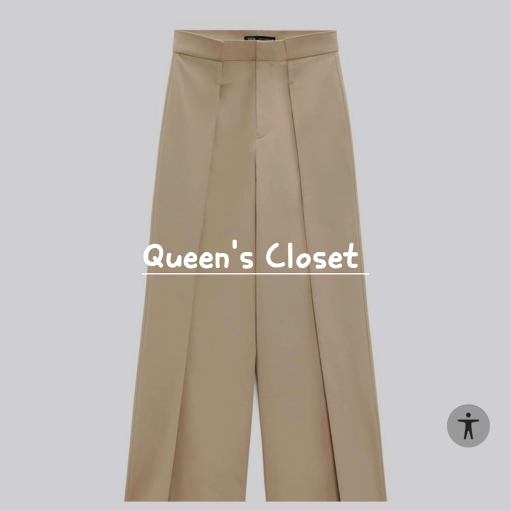 Zara Women's Wide Legged Beige Chinos - XXL 💥BRAND NEW